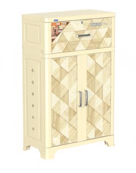 Tủ giày Suki 2 cánh 1 ngăn kem gỗ